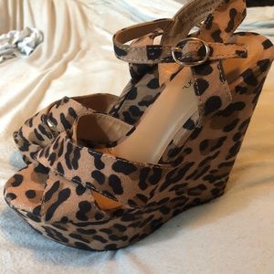 Xhilaration Cheetah Print Wedges